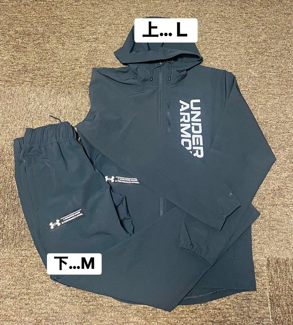 UNDER ARMOUR ダークグレー ウィンドブレーカー L/M