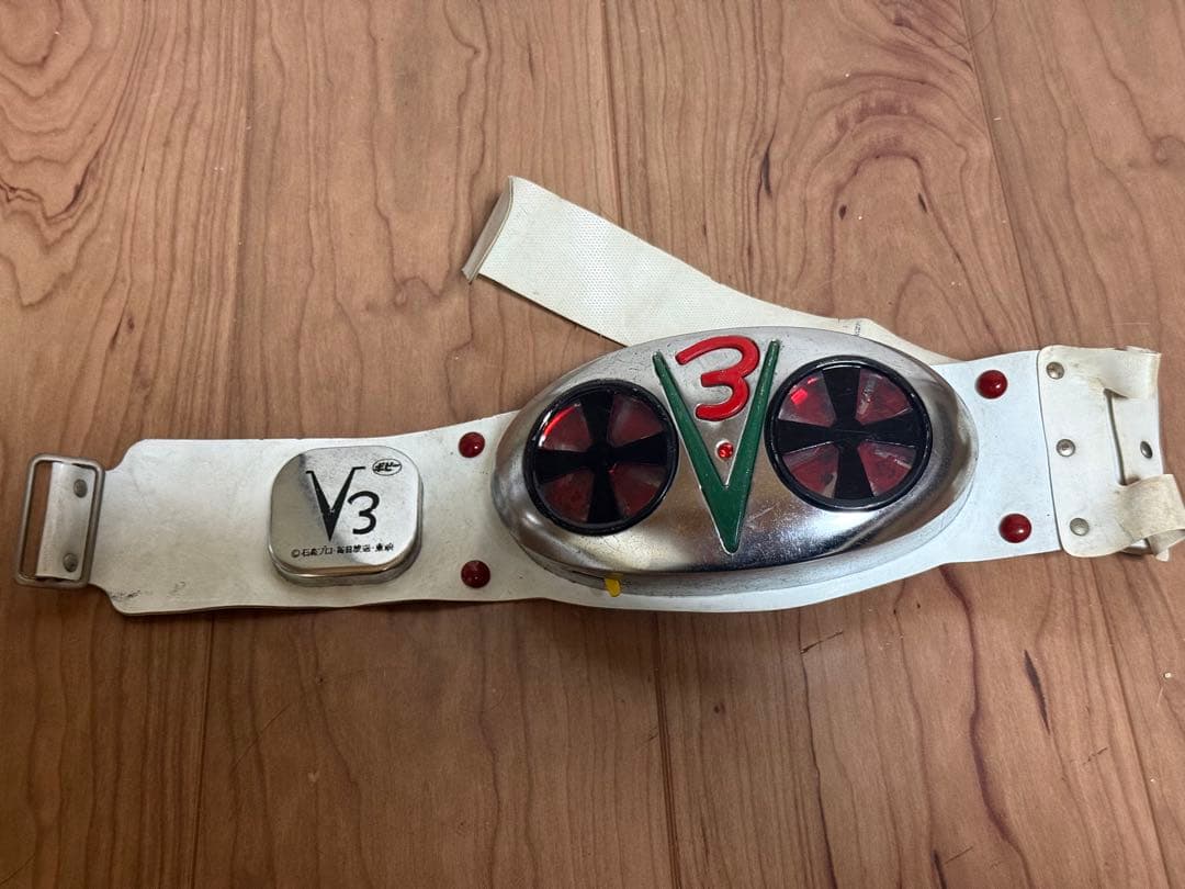 当時物！！仮面ライダー V3 ダブルタイフーン 変身ベルト 昭和レトロ