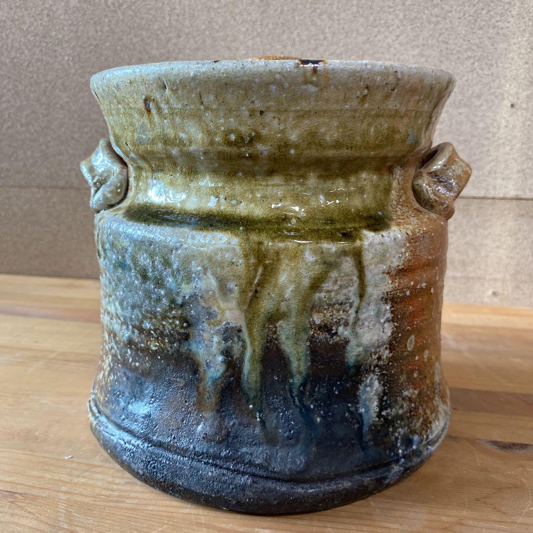 【茶道具】瑞峯造　信楽焼　水指　（共箱）○