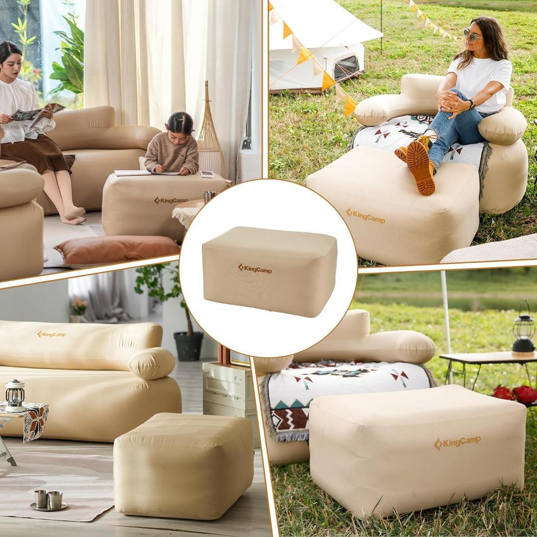 【超買得】KingCamp エアーソファーセット（シングル・ダブル・オットマン）
