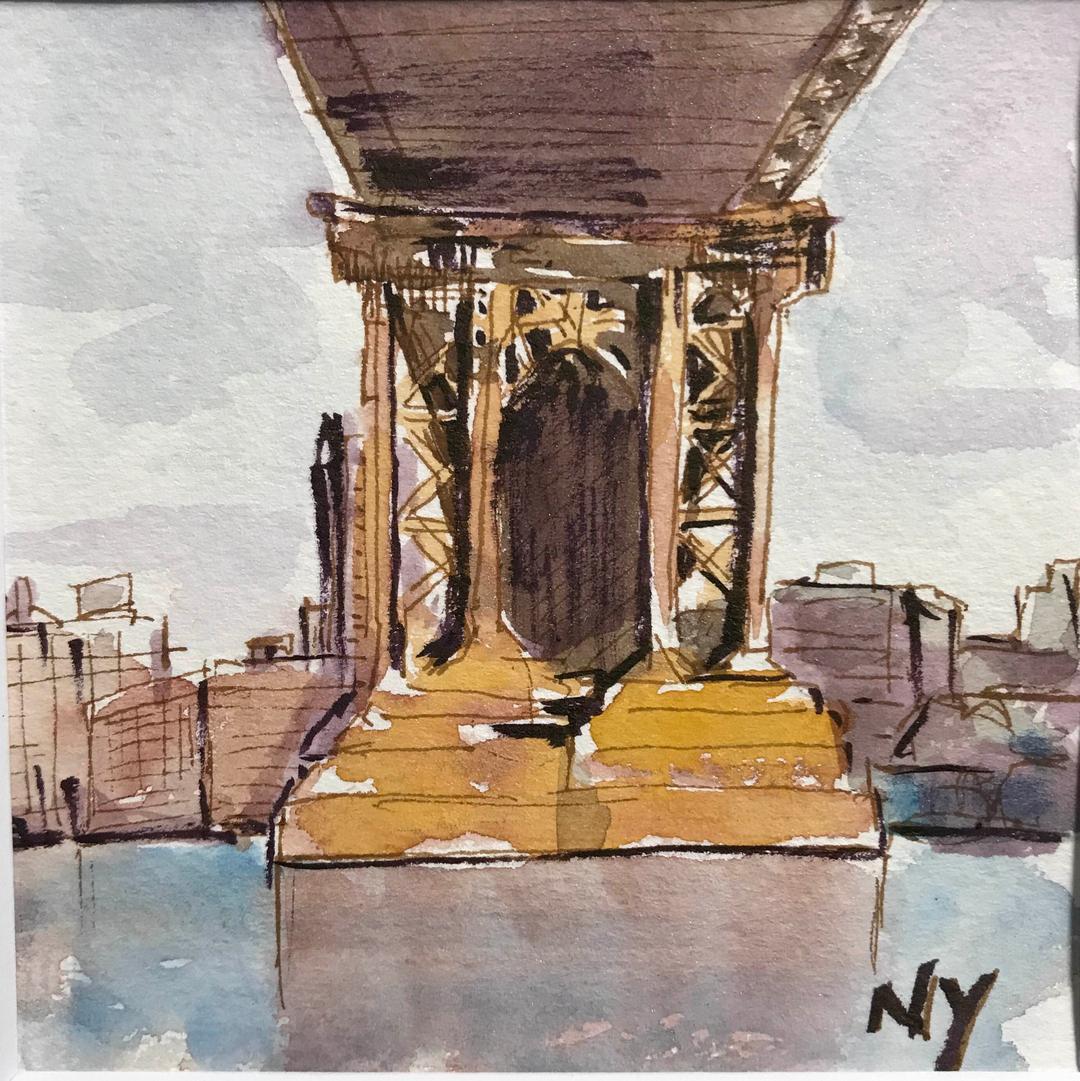山中のり子 水彩「ニューヨークの風」