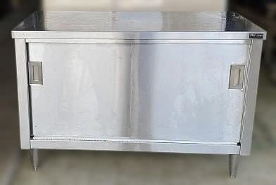 マルゼン 業務用 キャビネットテーブル ステンレス製作業台 引き戸付き 厨房
