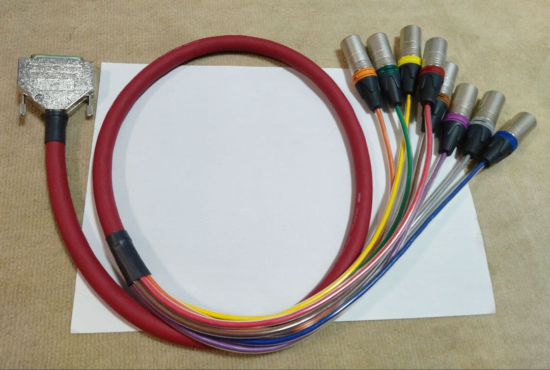 HISAGO PCOCC 8ch D-Sub25→XLRコネクターオス 1.3m