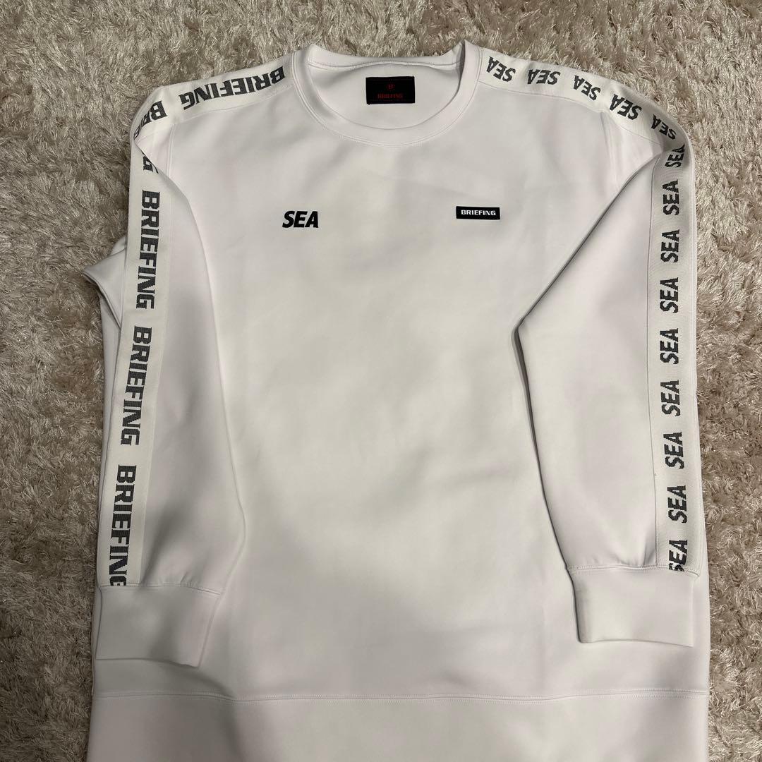 BRIEFING SEA ホワイト スウェットシャツ