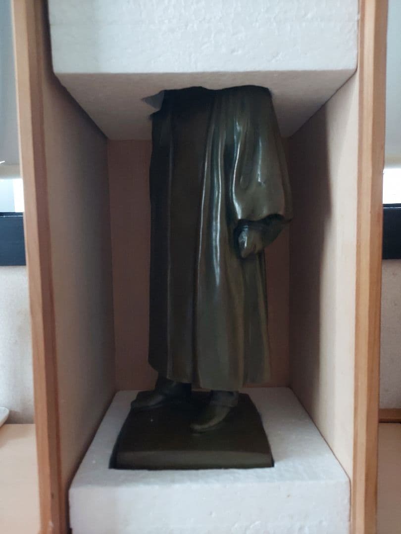 値引交渉◎朝倉文夫作ブロンズ像『総長大隈老侯像』大隈重信/約38㎝/約4.2kg