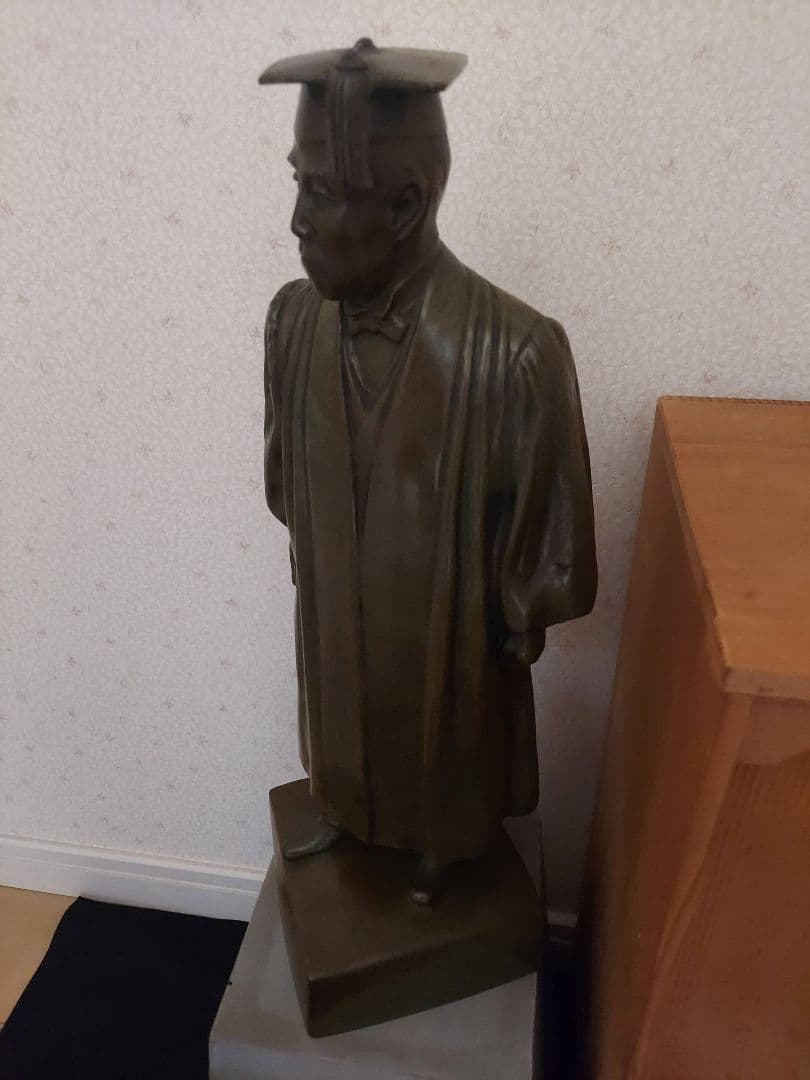 値引交渉◎朝倉文夫作ブロンズ像『総長大隈老侯像』大隈重信/約38㎝/約4.2kg