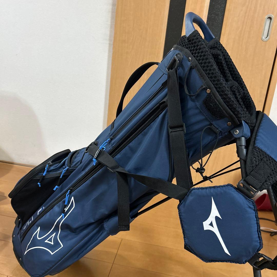 Mizuno ネイビー キャディバッグ スタンド　担ぎ