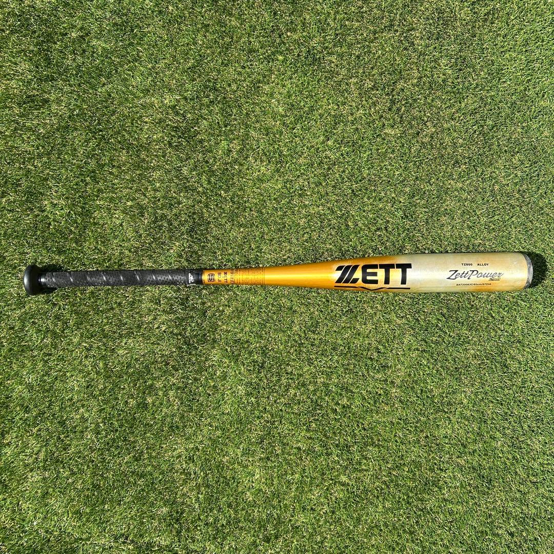 ZETT Zett Power 硬式バット ゴールド/ブラック