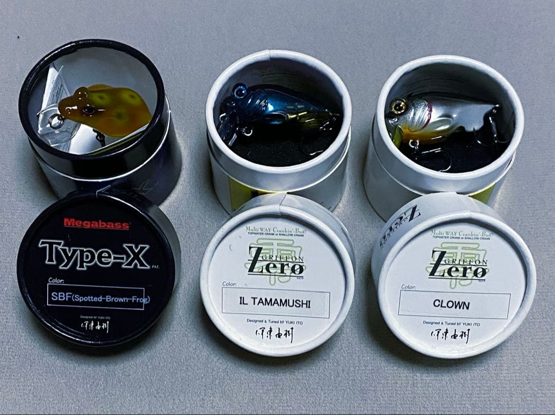 ［廃番、希少、初期パケ］メガバスType-X グリフォンゼロ　ルアー3個セット