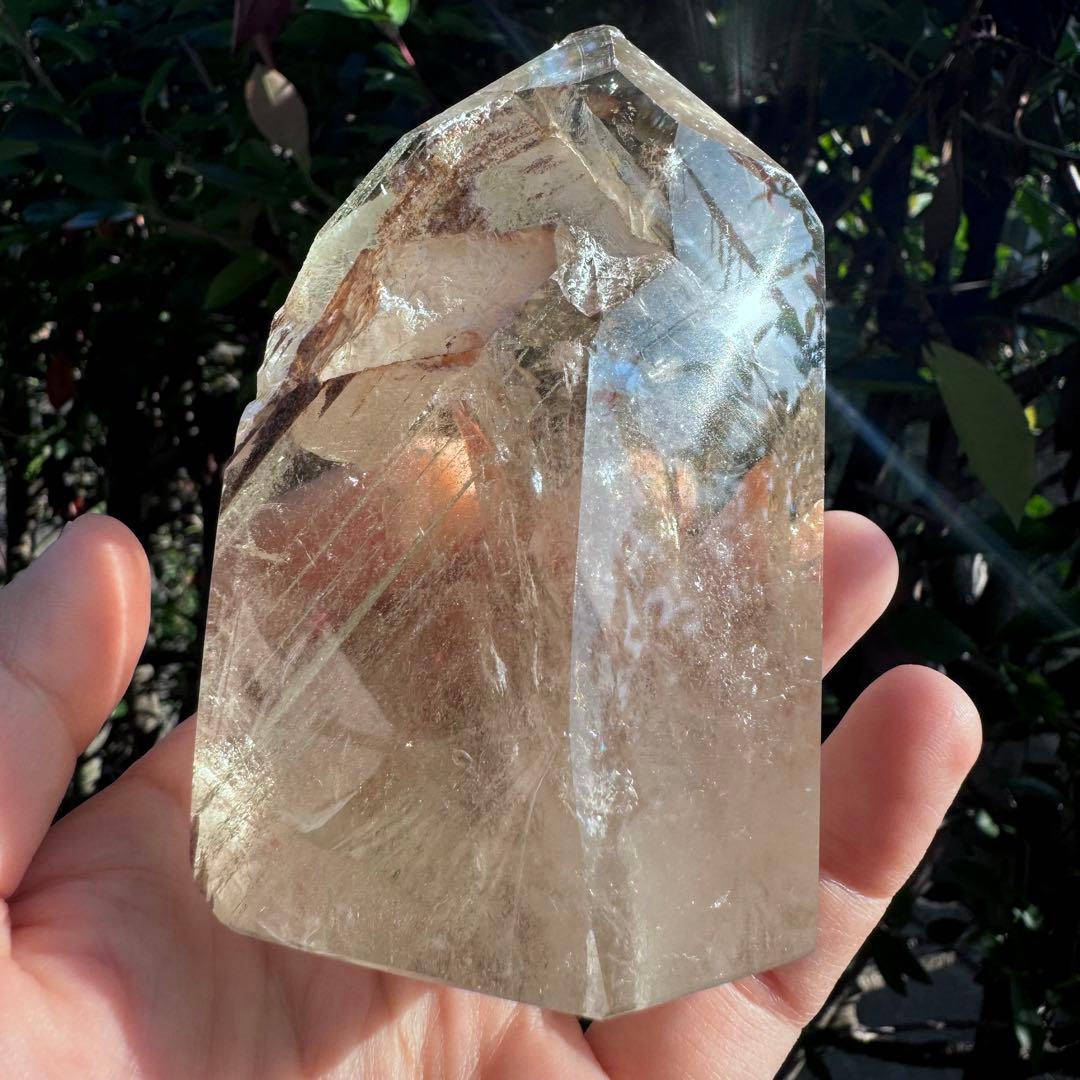 クォーツインクォーツ　フリーフォーム　虹　ファントム多数