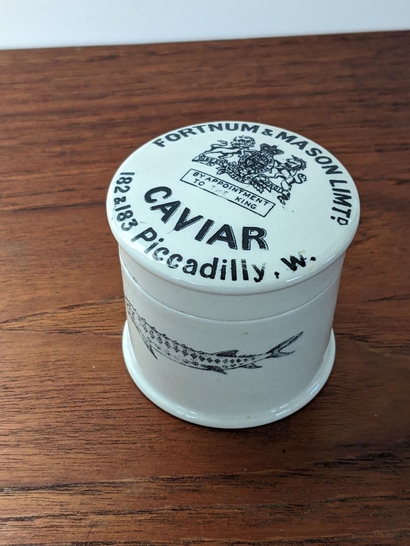 値下げ！ ヴィンテージ　1950s フォートナム&メイソン陶器キャビアポット