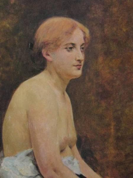 久米桂一郎、【裸婦】、希少な額装用画集画、新品高級額 額装付、状態良好