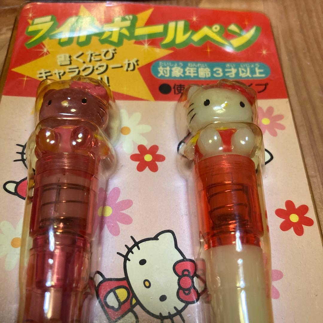 ハローキティ ライトボールペン 2本セット　未使用品　2002