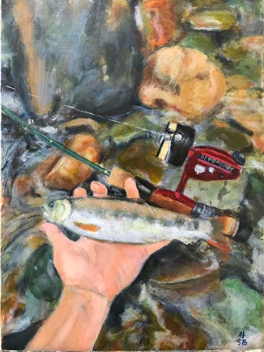 キープサイズ！！(油彩画)