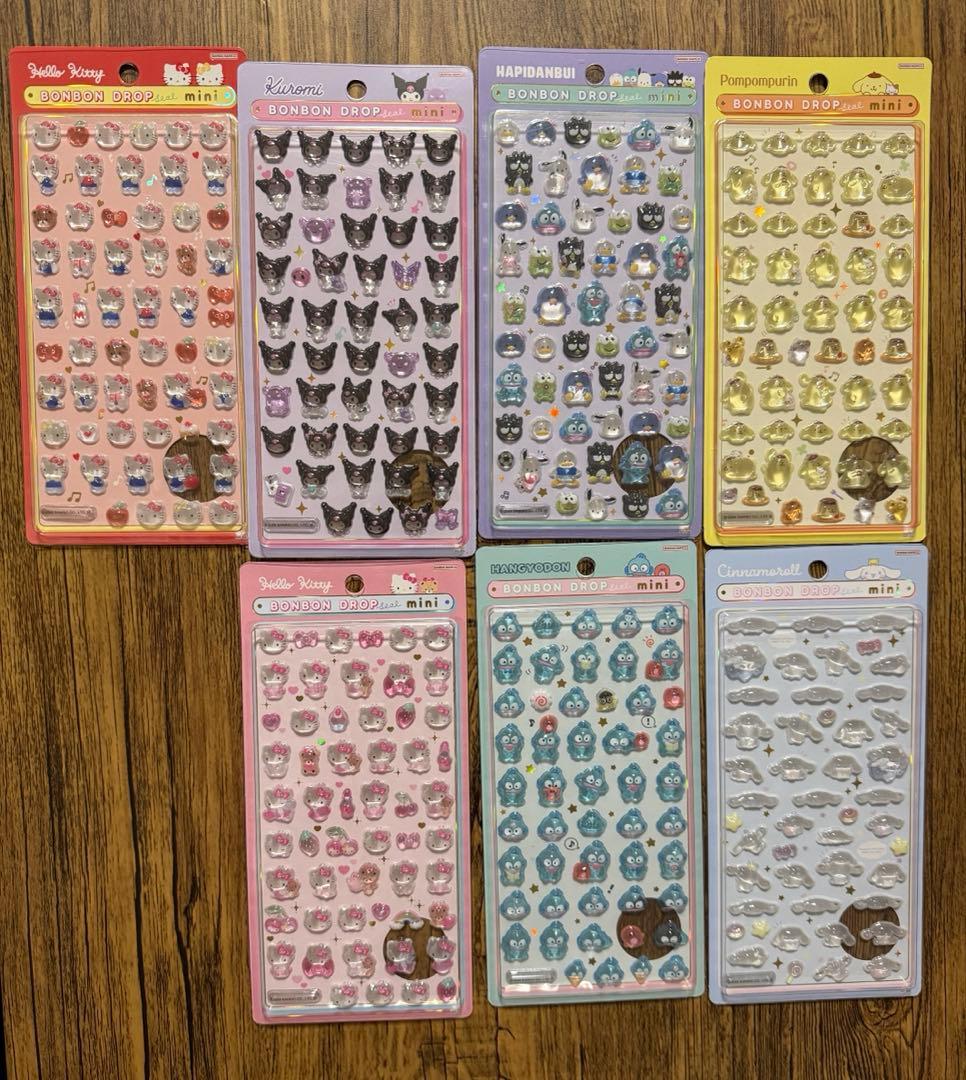ボンボンドロップシールmini サンリオ　7種類　セット