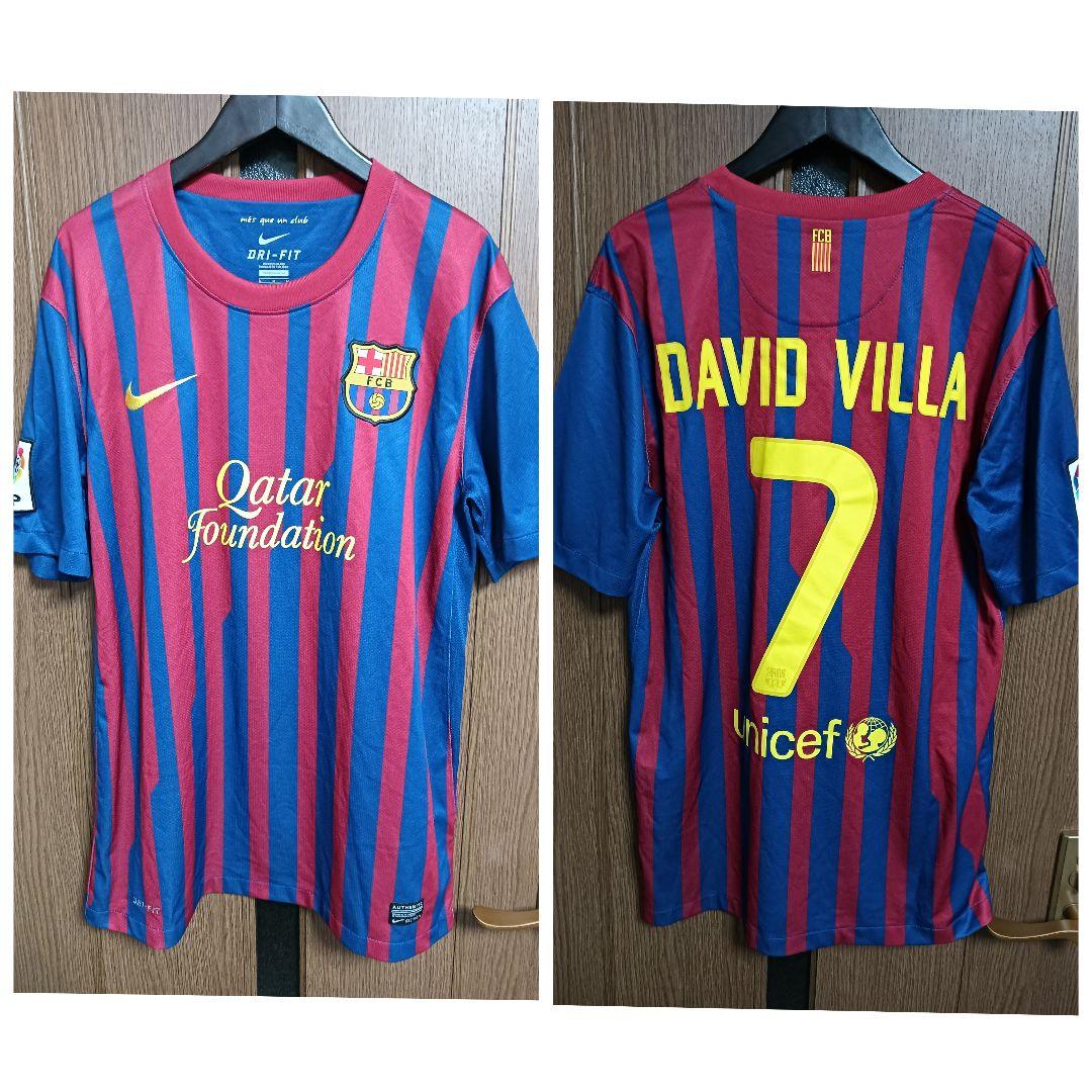 ナイキ バルセロナ ダビド・ビジャ #7 ユニフォーム 11/12ホーム M