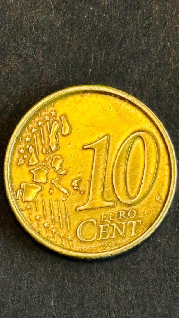 2002年 イタリア(ユーロ 10セント )硬貨