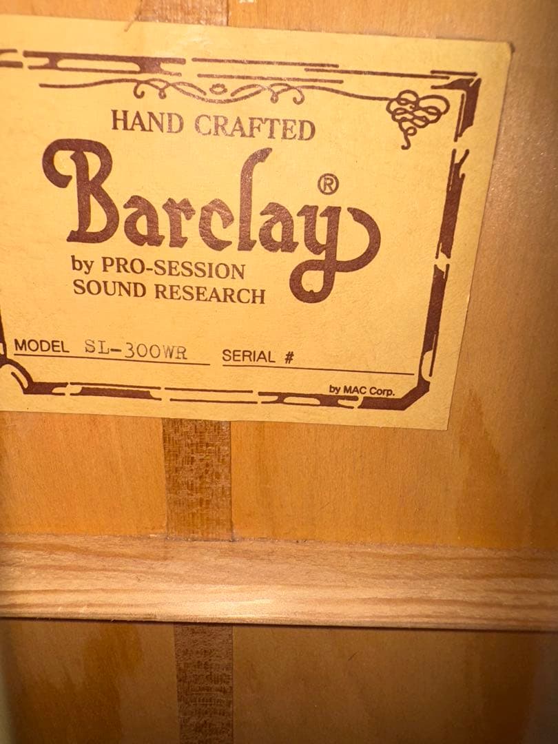 Barclay SL-300WR アコースティックギター ハードケース付き