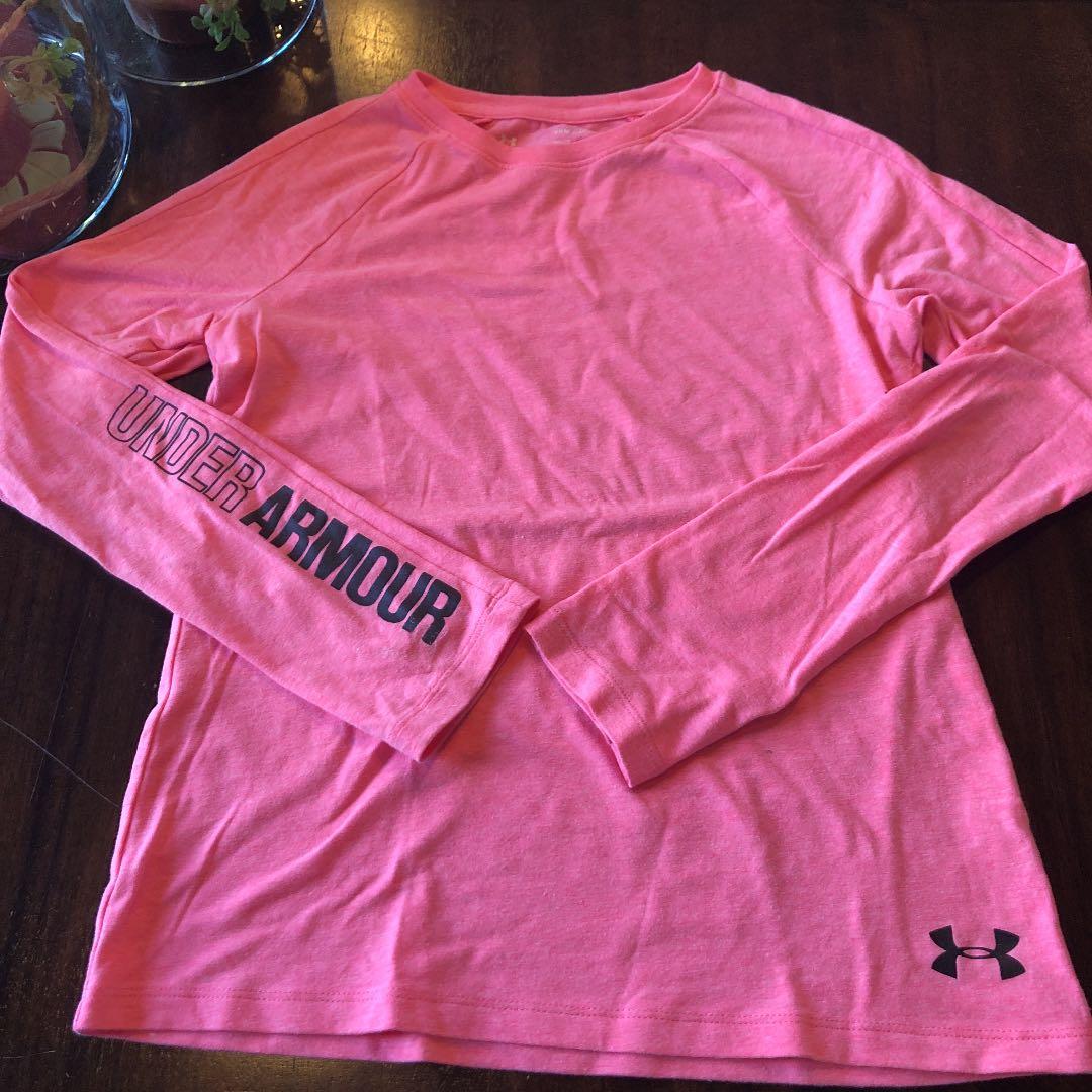 値下げ　アンダーアーマー　コーラルピンク　120㎝　美品