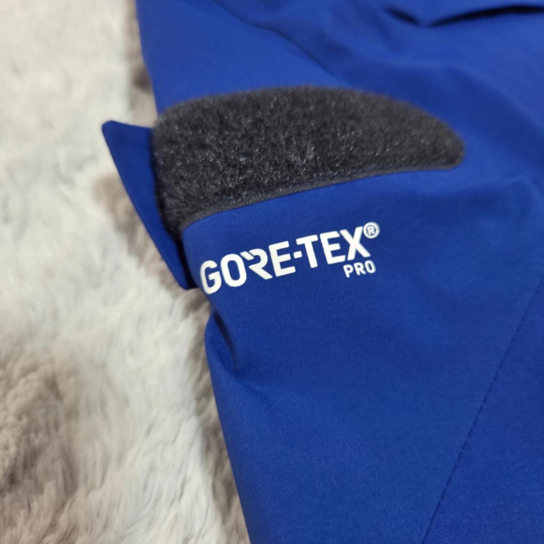 美品ザノースフェイス ビブパンツ　STEEP　ゴアテックスプロ　S　青　ポケット