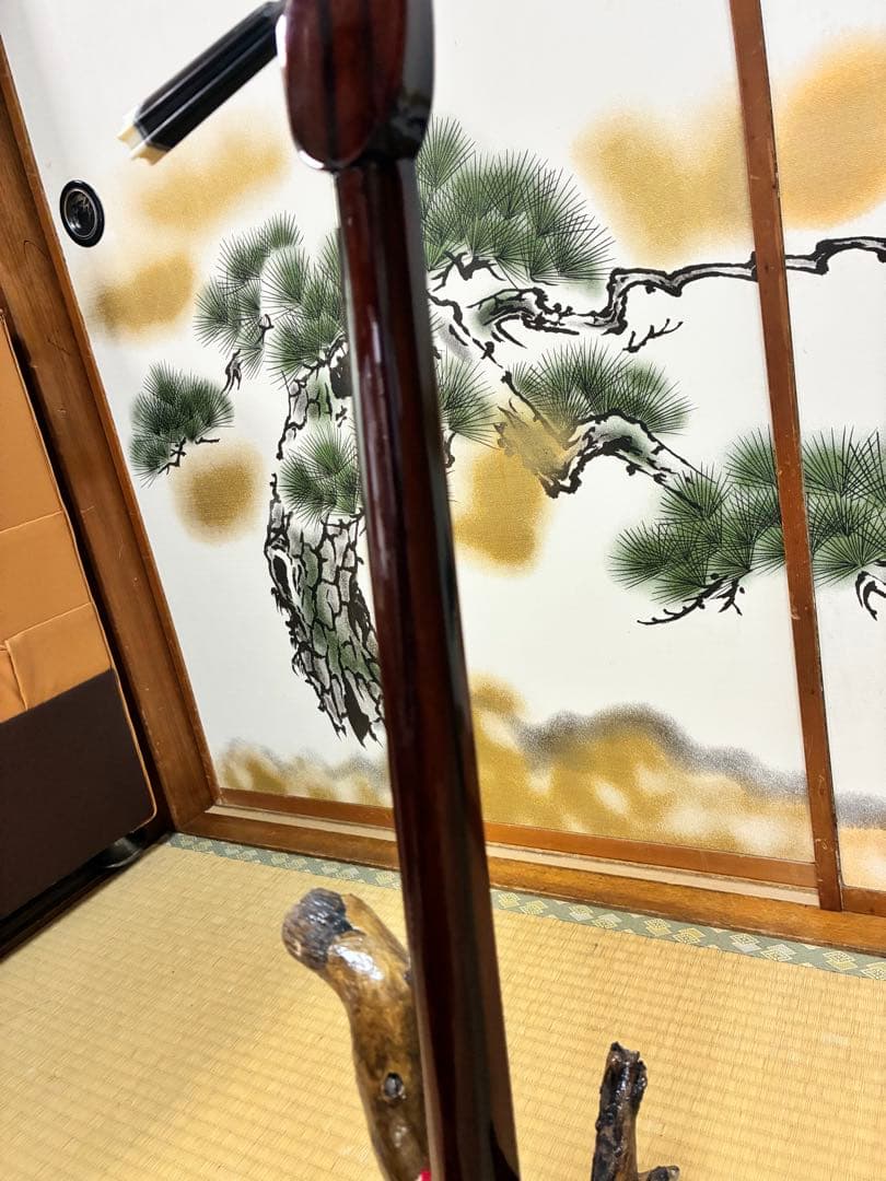 沖縄三線！黒木！上質黒檀！真壁型 ！本蛇皮　本張り【一枚張り】