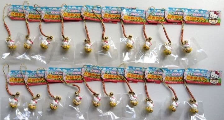 ハローキティ ご当地 道の駅富士吉田 限定 うどんぶりちゃん 根付 ストラップ