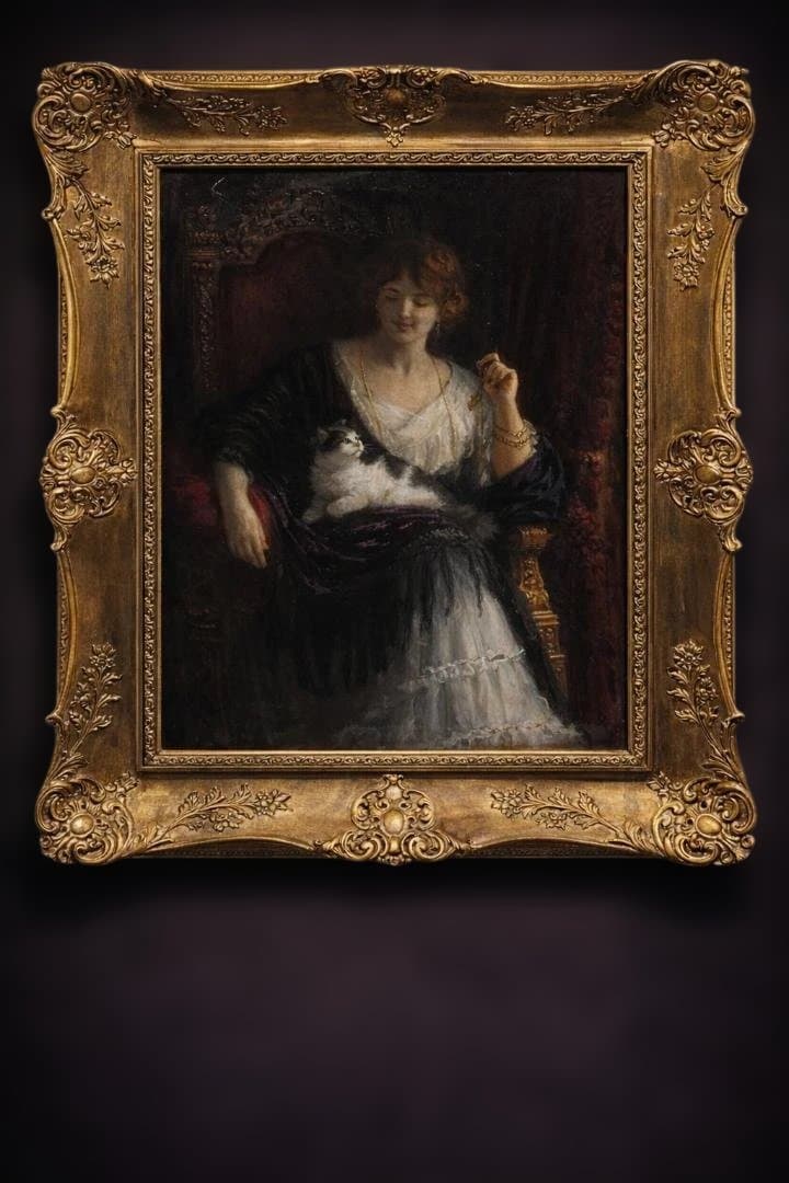 John Friedlinger (フリードリンガー）『猫を抱く貴婦人』