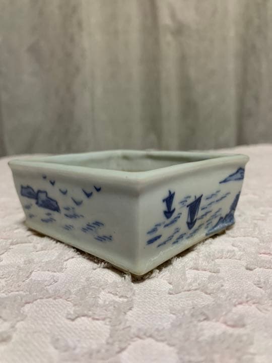 盆栽鉢　九谷染付