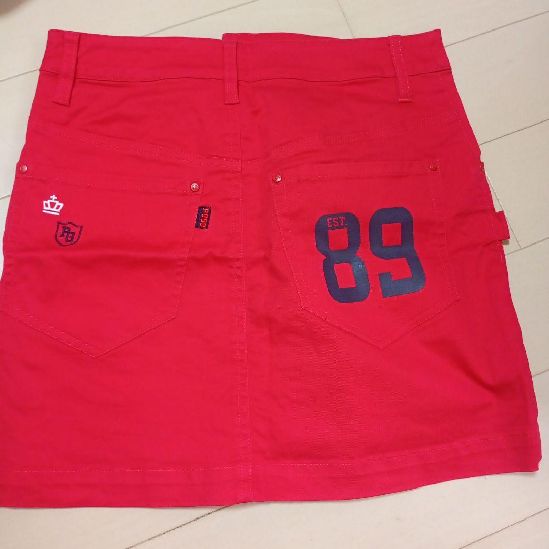 パーリーゲイツPレディース ゴルフスカート レッドサイズ00