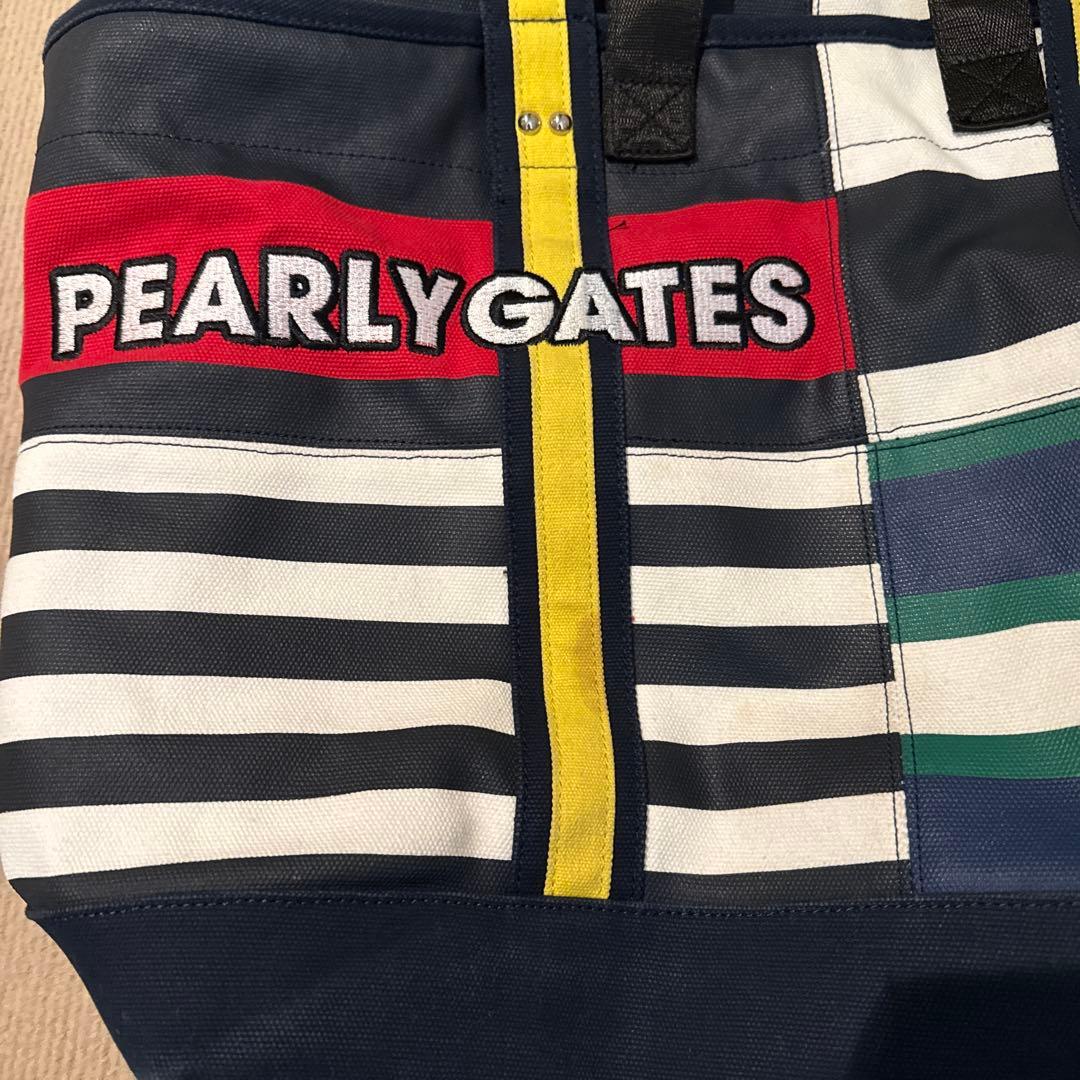 PEARLY GATES ストライプ ゴルフバッグ　ロッカーバッグ