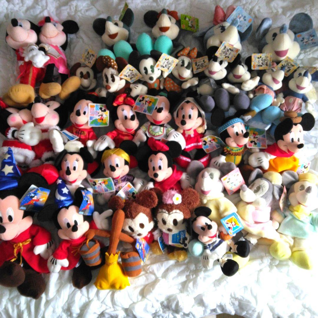 レトロ　32点　まとめ売り　ディズニー　ミッキー　ミニー　ぬいぐるみ　セット
