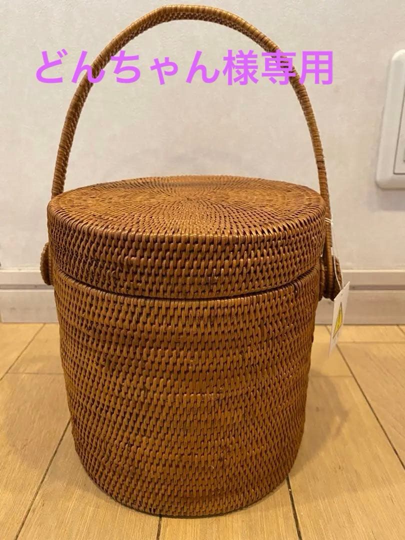 バスケット 野点 蔓製アダ 茶櫃 内巾着 茶道　茶籠　京都やました清昌堂