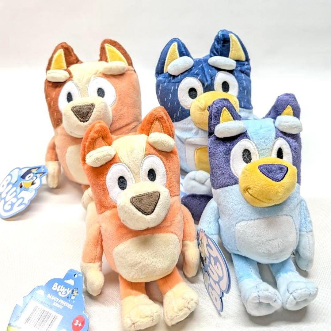 bluey ファミリー　ぬいぐるみ　ブルーイ　ビンゴ　バンディット　チリ　レア