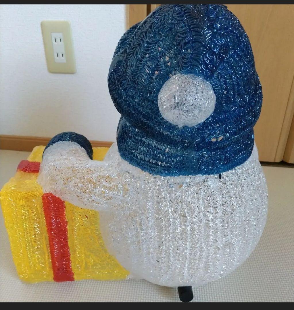 雪だるま 42センチ プレゼント付き　置物　玄関　飾り　スノーマン