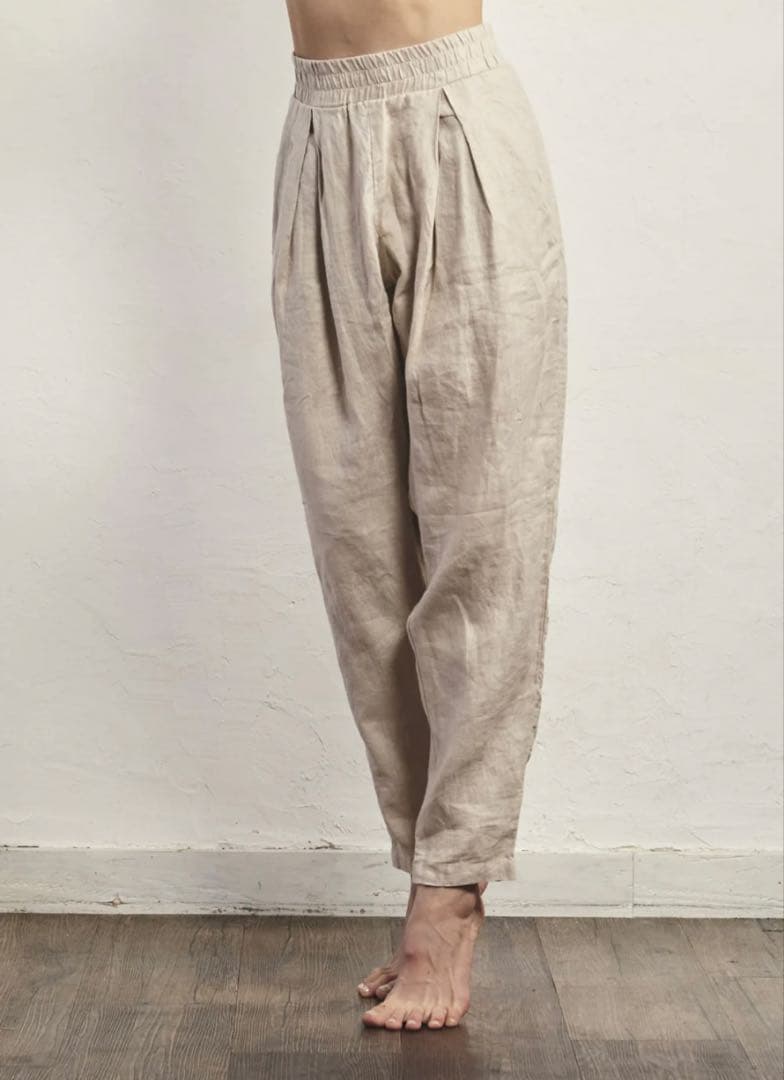 yinyang yogawearリネンファーマーズパンツ