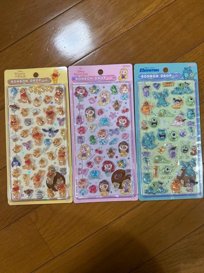ディズニー ボンボンドロップシール 3枚セット