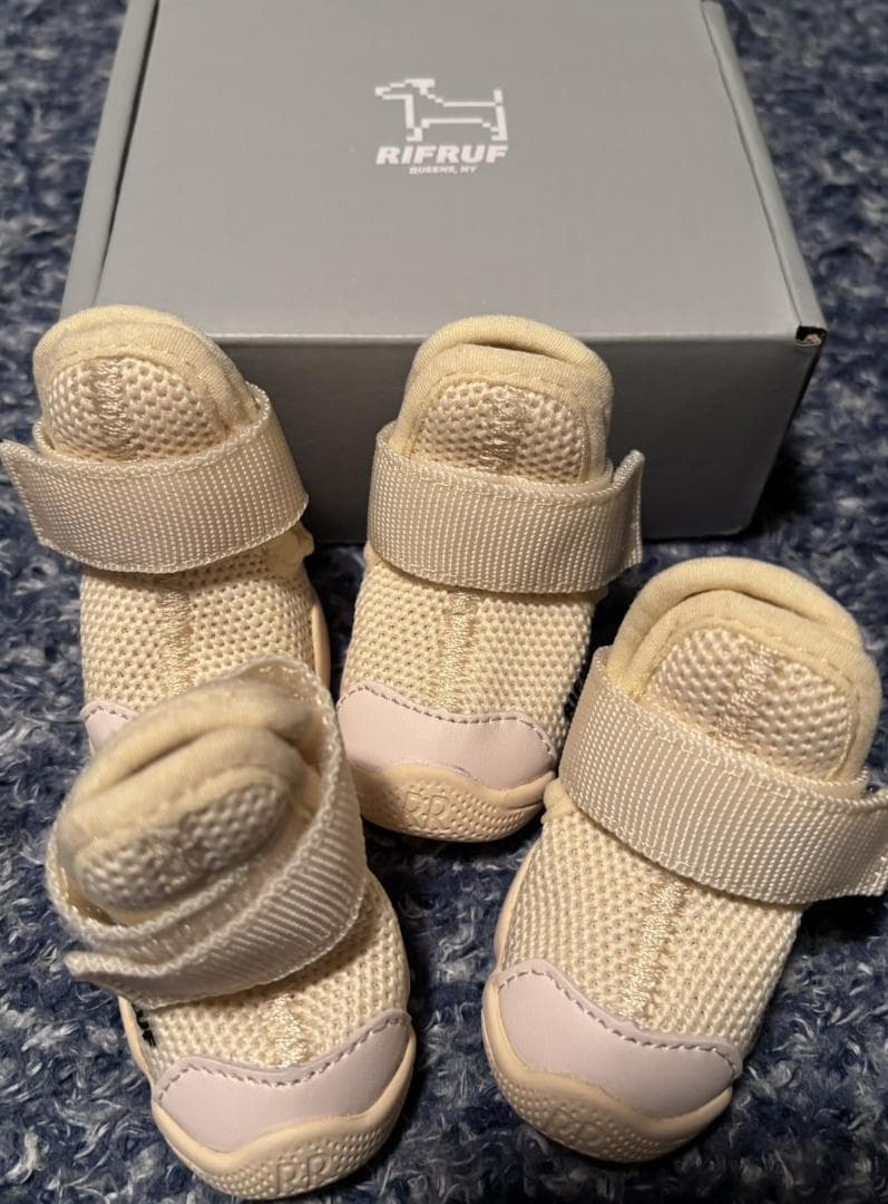 さらに値下げしました)RIFRUF ドッグシューズ ベージュ