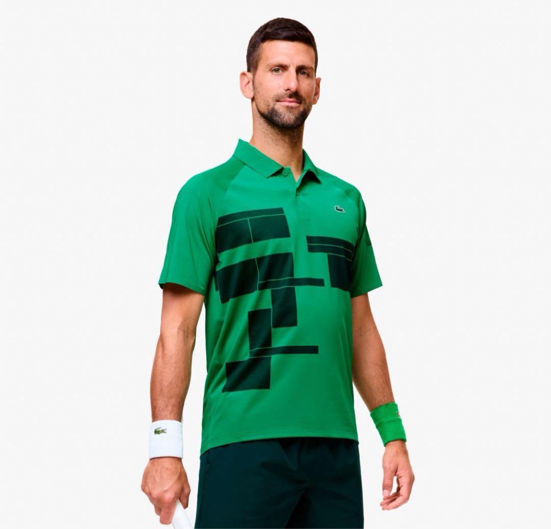 ラコステ　ジョコビッチ　選手仕様　テニスシャツ　US:M
