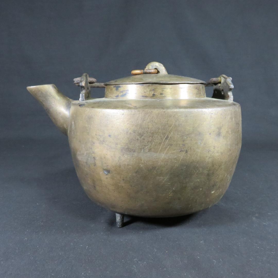 やかん 薬缶 銅ヤカン 薬缶 やかん 銅製 真鍮 三つ足