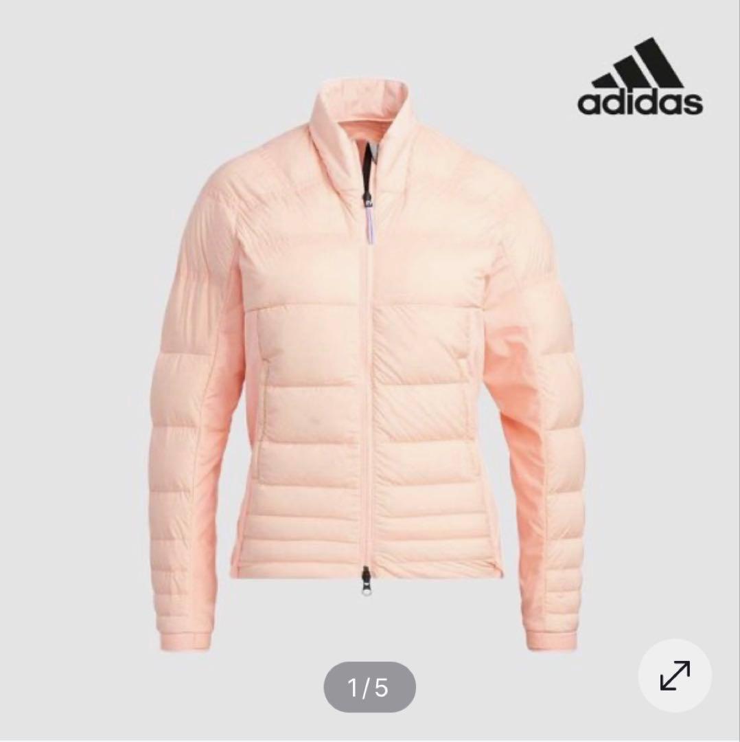 adidasゴルフ！ピンクのパファージャケット（レディース）
