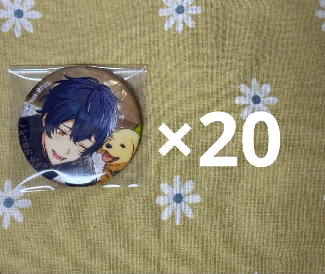 エリオス　缶バッジ　グレイ