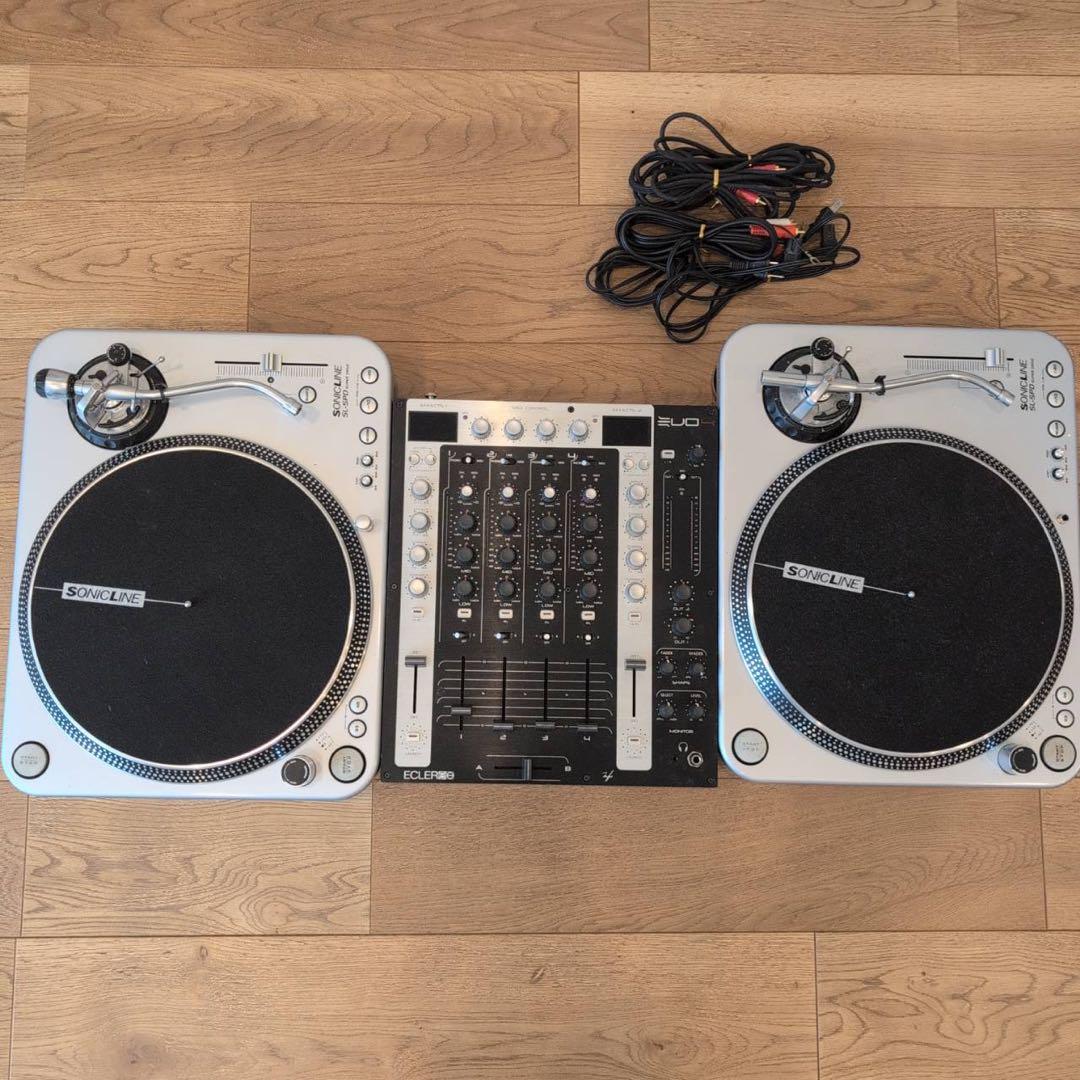 ターンテーブル　ミキサー　djセット