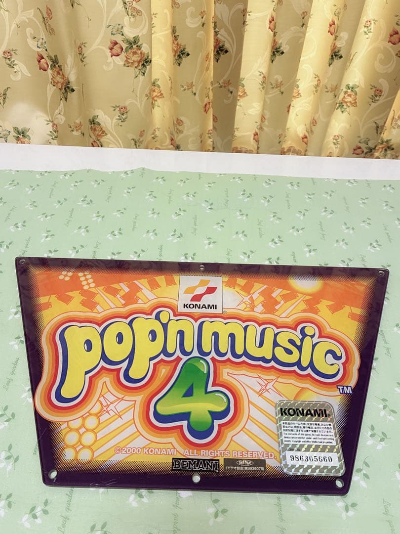 KONAMI pop'n music 4 アーケード・アクリルパネル 非売品