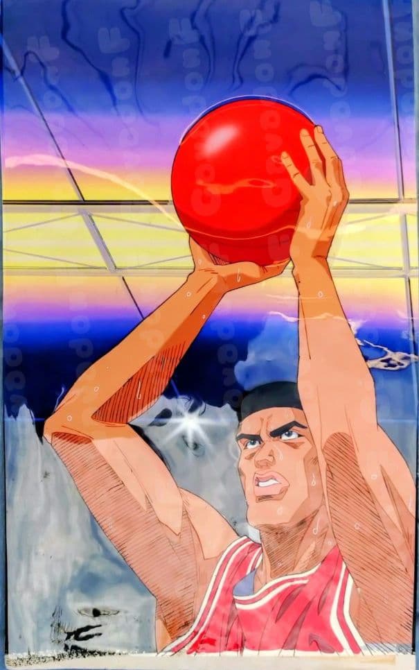 セル画 背景付 大判 スラムダンク 赤木 当時物