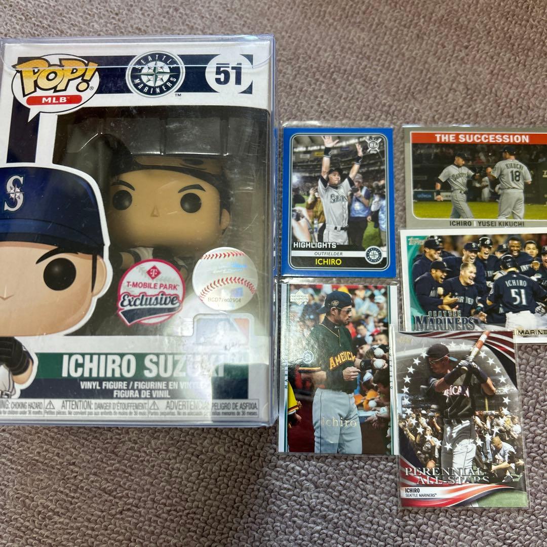 当日のチケット付！イチロー、Funko POP人形、シアトル球場限定＋写真