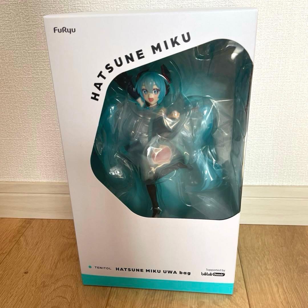 初音ミク TENITOL フリュー UWA ふわふわ可愛い笑顔バッグ　フィギュア