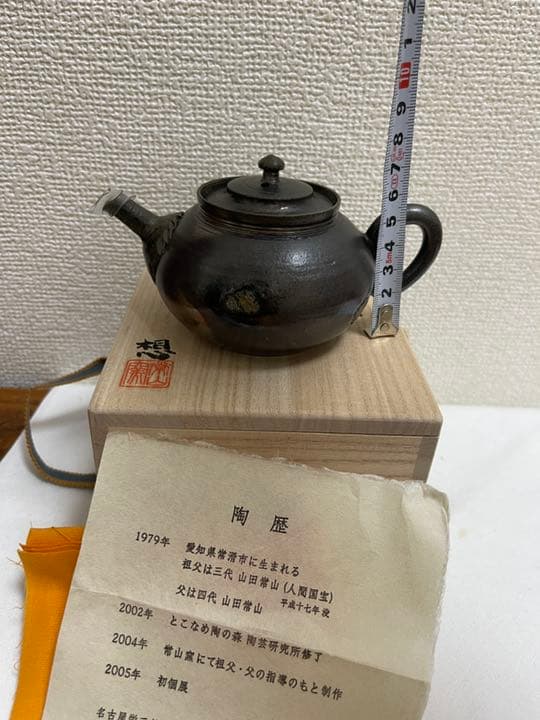 常滑焼　山田想作　急須　工芸品　茶器　茶道具