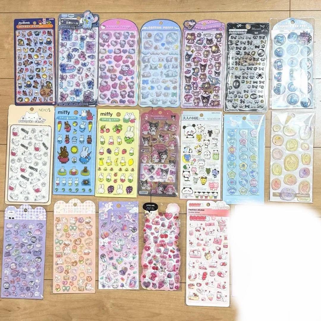 ズートピア　ボンボンドロップ　コットンパフィ　うるちゅる　日焼けキティ　シール