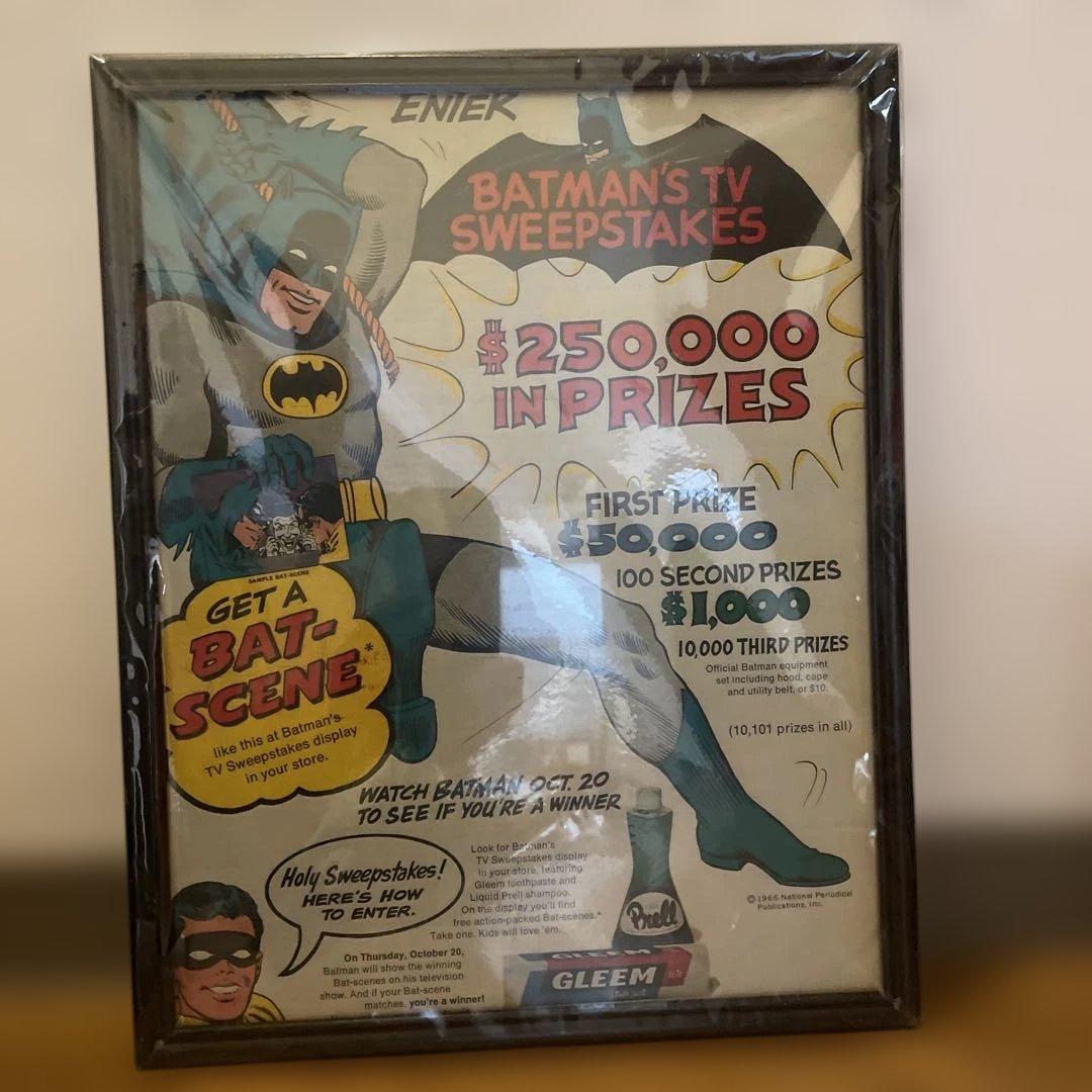 バッドマン イラスト風 額入り