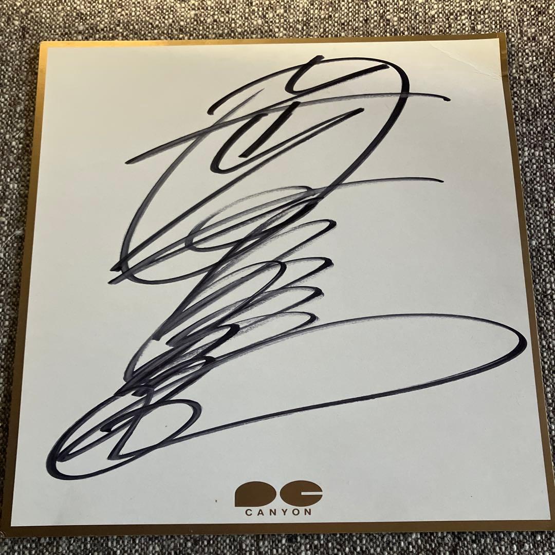 岡田有希子　マネージャー　サイン色紙　キャニオン　当時物